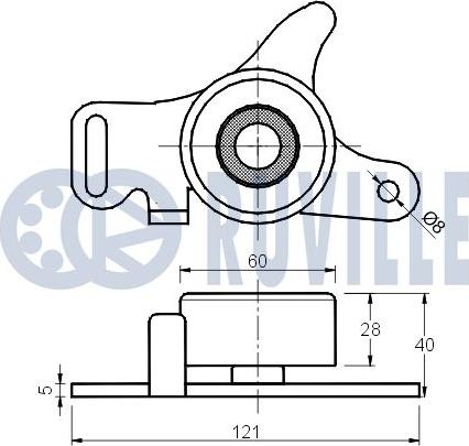 Ruville 540050 - Натяжной ролик, зубчатый ремень ГРМ unicars.by