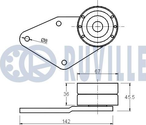 Ruville 540035 - Направляющий ролик, зубчатый ремень ГРМ unicars.by