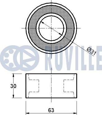 Ruville 540024 - Натяжной ролик, зубчатый ремень ГРМ unicars.by