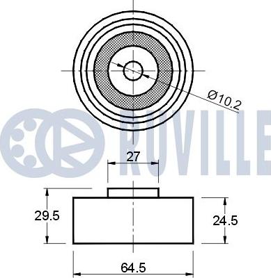 Ruville 540192 - Направляющий ролик, зубчатый ремень ГРМ unicars.by