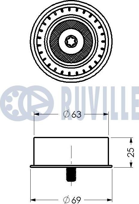 Ruville 540181 - Направляющий ролик, зубчатый ремень ГРМ unicars.by