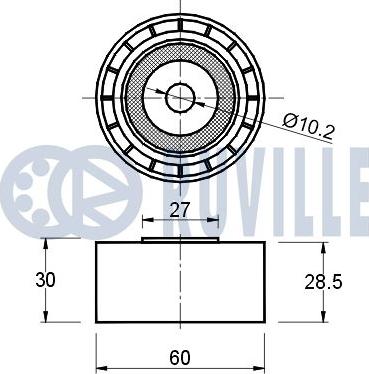 Ruville 540170 - Направляющий ролик, зубчатый ремень ГРМ unicars.by