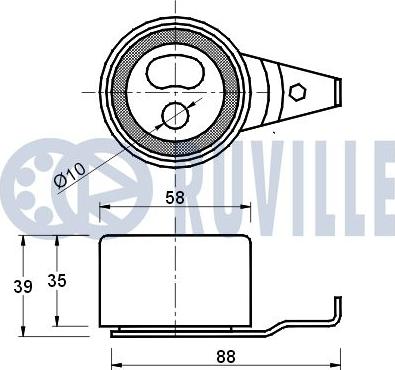 Ruville 540845 - Натяжной ролик, зубчатый ремень ГРМ unicars.by