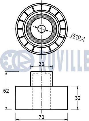 Ruville 540865 - Направляющий ролик, зубчатый ремень ГРМ unicars.by