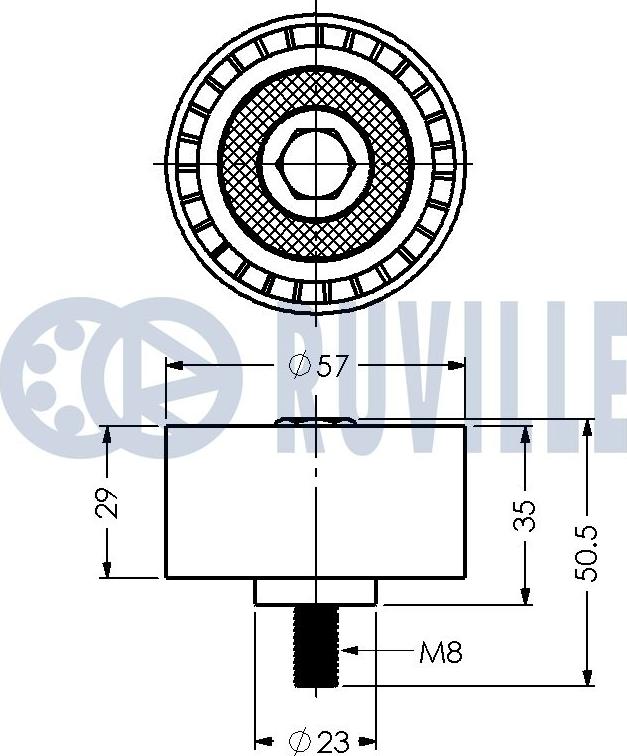 Ruville 540812 - Направляющий ролик, зубчатый ремень ГРМ unicars.by