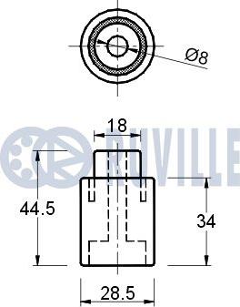 Ruville 540838 - Направляющий ролик, зубчатый ремень ГРМ unicars.by