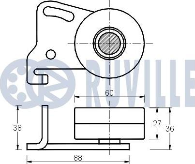 Ruville 540395 - Натяжной ролик, зубчатый ремень ГРМ unicars.by