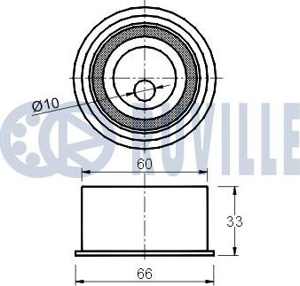 Ruville 540391 - Натяжной ролик, зубчатый ремень ГРМ unicars.by