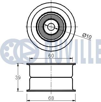 Ruville 540393 - Направляющий ролик, зубчатый ремень ГРМ unicars.by