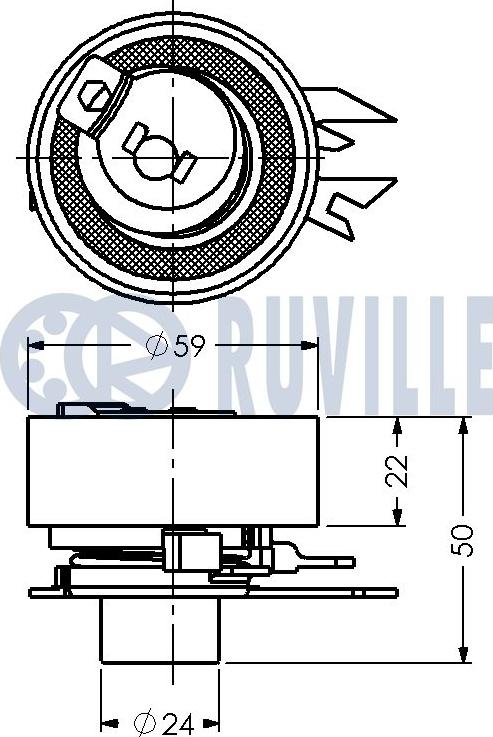 Ruville 540345 - Натяжной ролик, зубчатый ремень ГРМ unicars.by