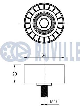 Ruville 540363 - Направляющий ролик, зубчатый ремень ГРМ unicars.by