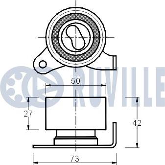 Ruville 540325 - Натяжной ролик, зубчатый ремень ГРМ unicars.by