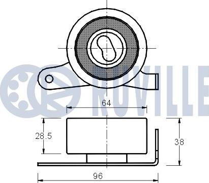 Ruville 540328 - Натяжной ролик, зубчатый ремень ГРМ unicars.by