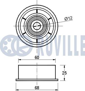 Ruville 540289 - Направляющий ролик, зубчатый ремень ГРМ unicars.by