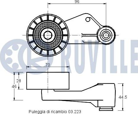 Ruville 540286 - Натяжитель, поликлиновый ремень unicars.by