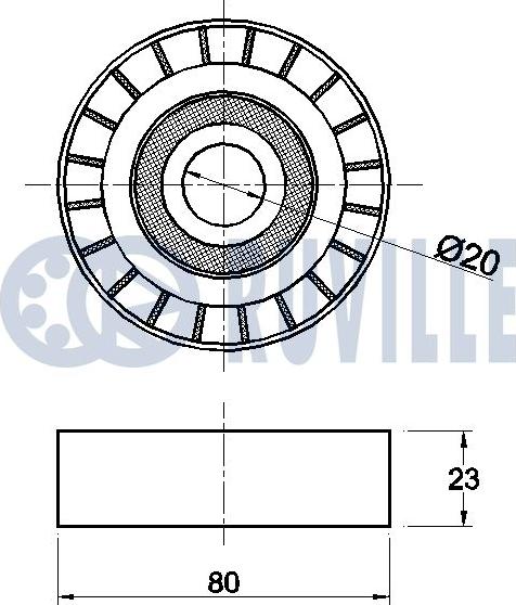 Ruville 540280 - Ролик, поликлиновый ремень unicars.by