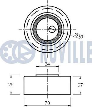 Ruville 540237 - Натяжитель, поликлиновый ремень unicars.by