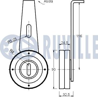 Ruville 540797 - Натяжитель, поликлиновый ремень unicars.by