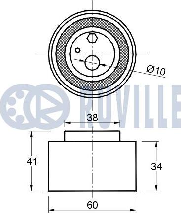 Ruville 541445 - Натяжной ролик, зубчатый ремень ГРМ unicars.by