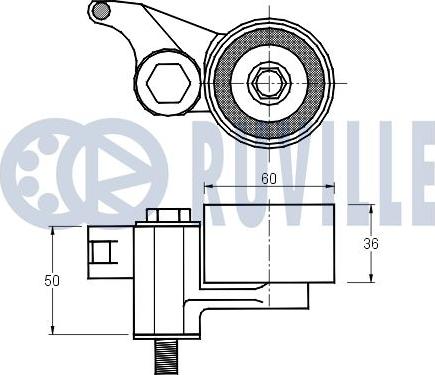 Ruville 541441 - Натяжной ролик, зубчатый ремень ГРМ unicars.by