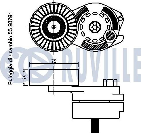 Ruville 541454 - Натяжитель, поликлиновый ремень unicars.by