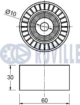 Ruville 541465 - Ролик, поликлиновый ремень unicars.by