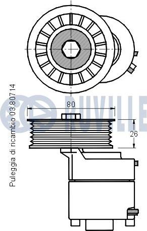 Ruville 541407 - Натяжитель, поликлиновый ремень unicars.by