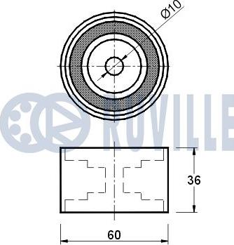 Ruville 541419 - Направляющий ролик, зубчатый ремень ГРМ unicars.by