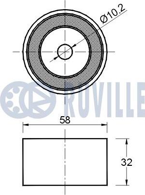 Ruville 541428 - Направляющий ролик, зубчатый ремень ГРМ unicars.by