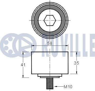 Ruville 541595 - Направляющий ролик, зубчатый ремень ГРМ unicars.by