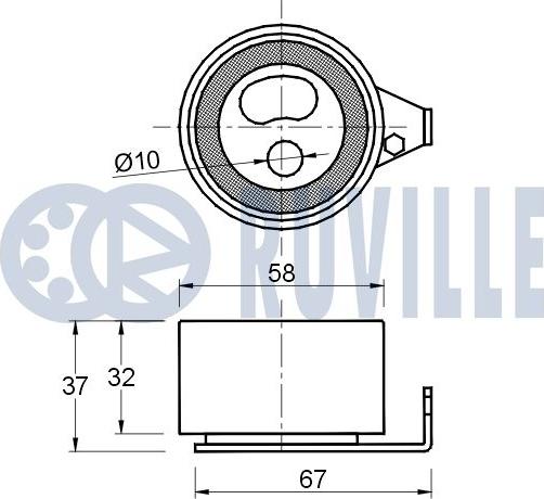 Ruville 541551 - Натяжной ролик, зубчатый ремень ГРМ unicars.by