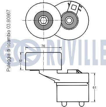 Ruville 541564 - Натяжитель, поликлиновый ремень unicars.by