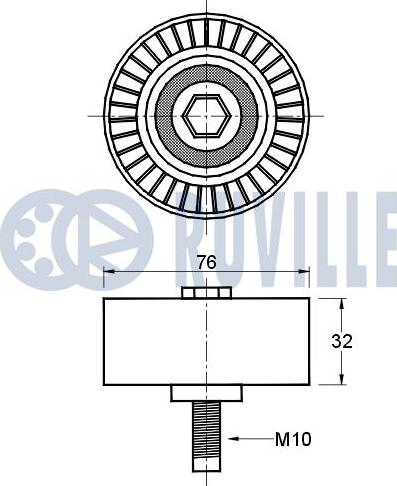 Ruville 541582 - Направляющий ролик, зубчатый ремень ГРМ unicars.by