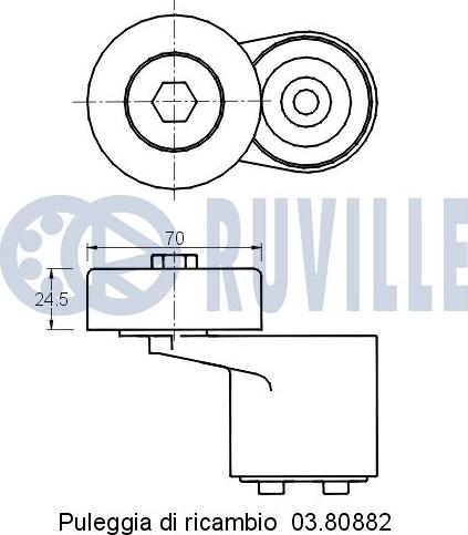 Ruville 541579 - Натяжитель, поликлиновый ремень unicars.by