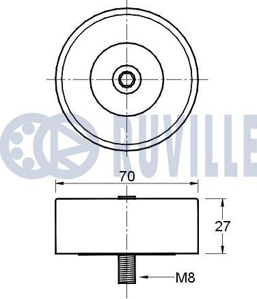 Ruville 541646 - Ролик, поликлиновый ремень unicars.by