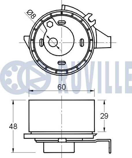 Ruville 541681 - Натяжной ролик, зубчатый ремень ГРМ unicars.by