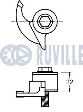 Ruville 541095 - Натяжной ролик, зубчатый ремень ГРМ unicars.by