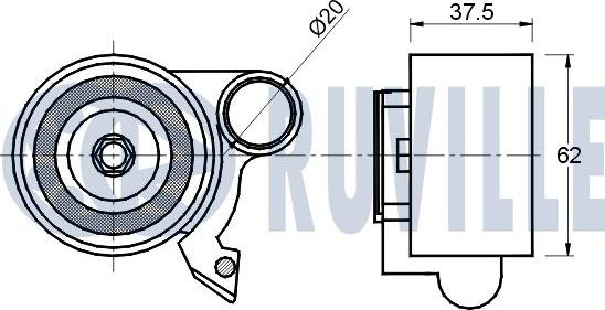 Ruville 541050 - Натяжной ролик, зубчатый ремень ГРМ unicars.by