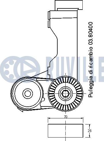 Ruville 541156 - Натяжитель, поликлиновый ремень unicars.by