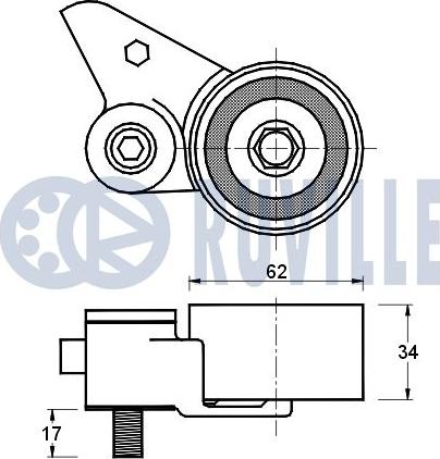 Ruville 541109 - Натяжной ролик, зубчатый ремень ГРМ unicars.by