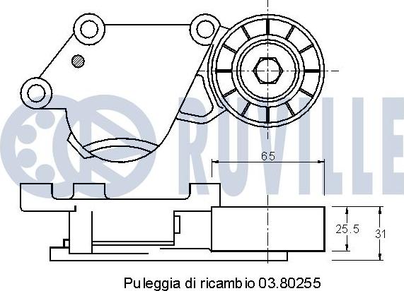 Ruville 541183 - Натяжитель, поликлиновый ремень unicars.by