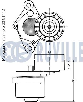 Ruville 541840 - Натяжитель, поликлиновый ремень unicars.by