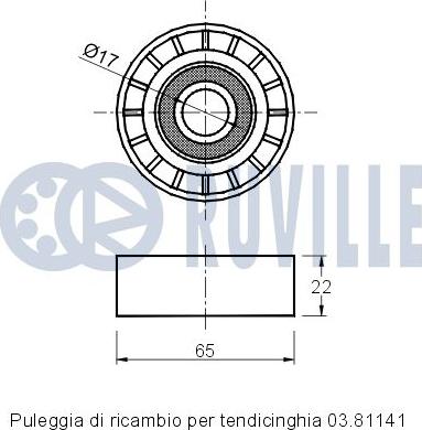 Ruville 541841 - Ролик, поликлиновый ремень unicars.by