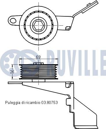 Ruville 541867 - Натяжитель, поликлиновый ремень unicars.by