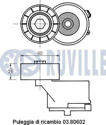 Ruville 541839 - Натяжитель, поликлиновый ремень unicars.by