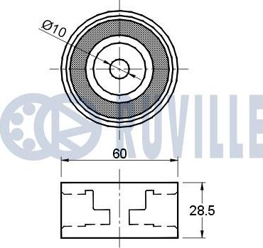 Ruville 541824 - Направляющий ролик, зубчатый ремень ГРМ unicars.by