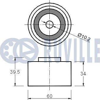 Ruville 541875 - Направляющий ролик, зубчатый ремень ГРМ unicars.by