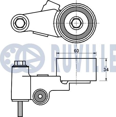 Ruville 541362 - Натяжной ролик, зубчатый ремень ГРМ unicars.by