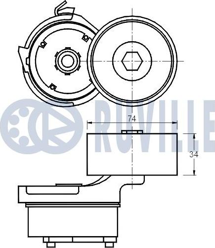 Ruville 541315 - Натяжитель, поликлиновый ремень unicars.by