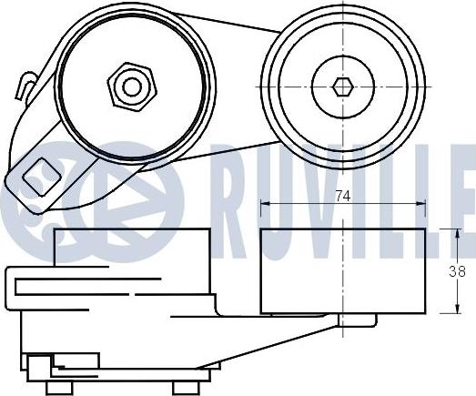 Ruville 541324 - Натяжитель, поликлиновый ремень unicars.by